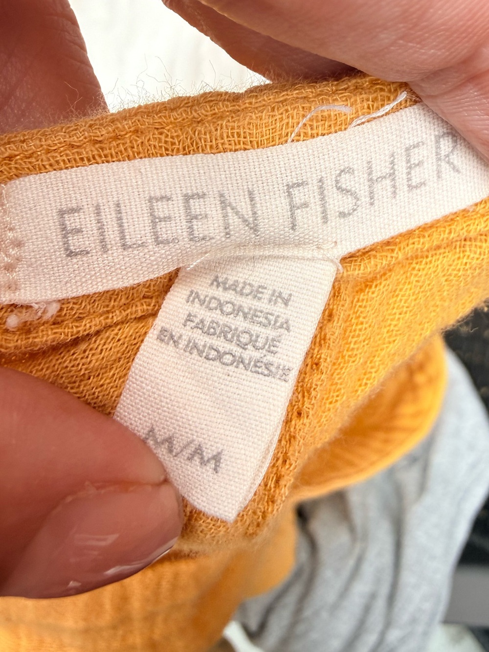 Eileen Fisher 100% Organic Cotton Gauze Shift Dress Size Medium - Picture 2 of 9